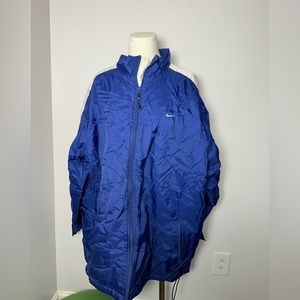 Nike Mens Nylon Jacket Blue White Coat XL EO